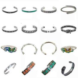 bijoux de créateur bracelet collier bague Accessoires classique engrenage serpent noir vert émail fleur hommes bracelet femme main