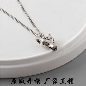 bijoux de créateur bracelet collier bague famille même tête de loup hip hop personnalité ins pendentif hommes femmes amoureux polyvalent PENDENTIF CADEAU