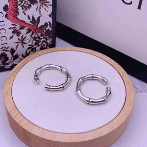 bijoux de créateur bracelet collier anneau blanc cuivre plaqué anneau trois sections de bambou printemps vêtements polyvalents correspondant créatif