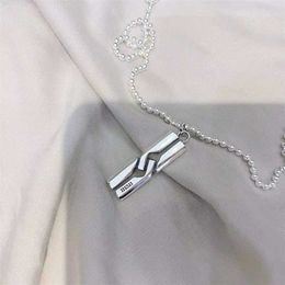 designer sieraden armband ketting ring Zhigujia 925 liefde onverschrokken H-vormige Rechthoekige Hanger Liefhebbers trui ketting