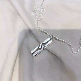 designer sieraden armband ketting ring Zhigujia 925 liefde onverschrokken H-vormige Rechthoekige Hanger Liefhebbers trui keten hoge kwaliteit