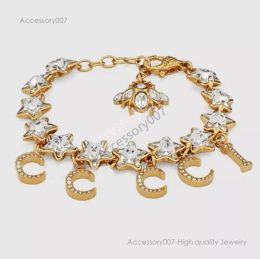 designer bijoux braceletDesigner Crystal Link Bracelet Manchette Bracelet Hommes Femmes Couleur Or Bijoux En Acier Inoxydable Unisexe Haute Qualité Hip-hop Bracelets