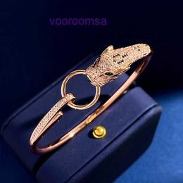 Bijoux de créateurs Carter Bracelets Ins Hot recommandé cuivre plaqué or bague léopard diamant ensemble bracelet en or rose avec boîte d'origine Pan