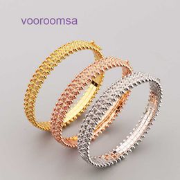 Designer sieraden Carter klassieke armbanden armbanden voor dames en heren Nieuwe dubbele rij diamanten raster kleine geurige stijl minimalistische ring met originele doos pan