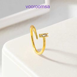 Bijoux de créateurs Carter Bagues classiques pour femmes et hommes Plaqué or 18 carats Bague à ongles ouverte avec carte minimaliste Accueil Design de style cool avec boîte d'origine