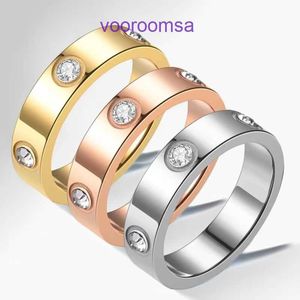 Designer sieraden Carter Ringen Titanium stalen ring voor vrouwelijke high-end gevoelsstijl niet-vervagende kleur Koreaanse versie Instagram licht met originele doos