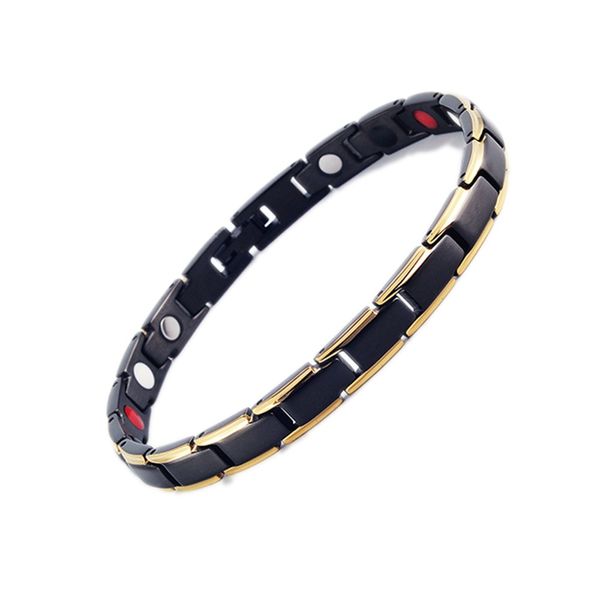 Chaîne de bijoux de créateur Bracelet magnétique en acier titane pour femmes, bracelet en germanium quantique à ions négatifs, accessoires en acier inoxydable