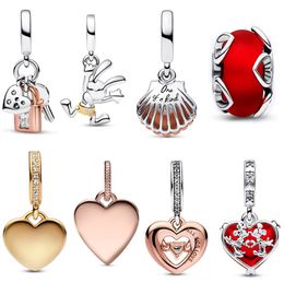 Joyas de diseñador dijes pulseras para mujer Día de San Valentín Baratijas regalo amor colgante nuevo DIY ajuste Pandora pulsera cuentas moda niña accesorios