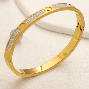 Joyería de diseño Brazaletes clásicos Pulsera de oro para mujeres Hombres Cristal Acero inoxidable Pulsera de moda Brazalete de boda Día de Acción de Gracias Pulsera para hombre Brazalete nuevo kk