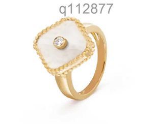 Designer sieraden Klassieke klaver ring Klassieke diamanten vlinderring Dames trouwring Heren liefdesring Verlovingsring Moissanite banddoos