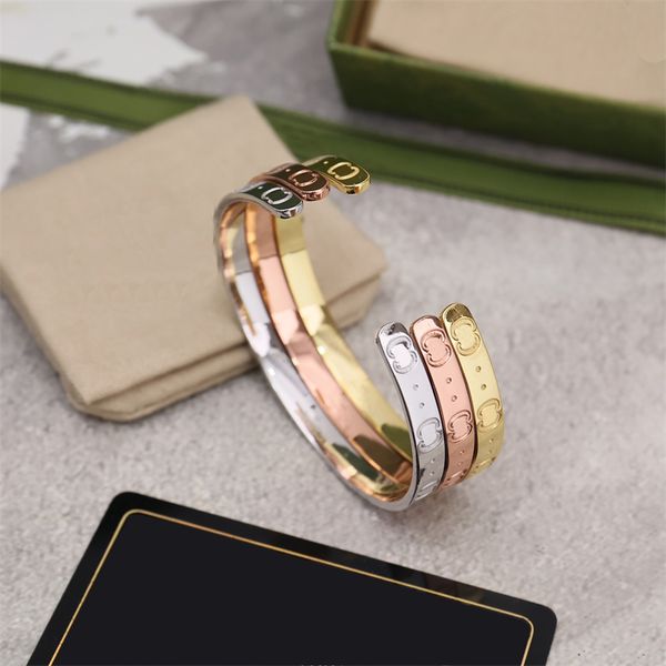 Designer Bijoux Classique Bracelet En Or Hommes Femmes Bracelets Cadeau De Luxe Marque Bracelet Pour Lady Girl Party De Mariage