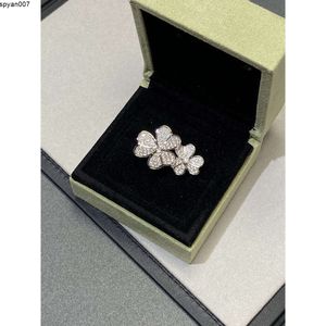 Ontwerper Sieraden Klaver Ring Klassieke Diamant Vlinder Bruiloft van Liefde Ring Goud Zilverachtige Ring