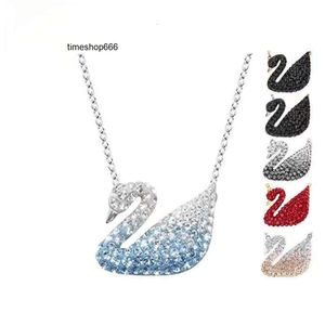 Designer bijoux trèfle femme cygne collier gradient cristal diamant exquise fashion fête clavicule chaîne accessoires édition originaux cadeaux