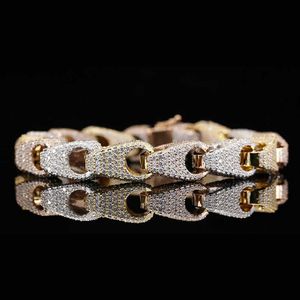 Bijoux de créateur personnalisé rappeur personnellement VVS1 Moissanite Miami Sier glacé Hip Hop hommes bracelet à maillons cubains