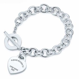 Designer Jewelry Bracelets de créateurs 100 925 argent sterling original authentique classique clé coeur bracelet cadeau exquis mariage femmes bracelet bijou