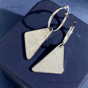 Designer sieraden Earing Stud Hoops studs Fashion Letters Metalen cirkel omgekeerde driehoek oorbel ontwerpers voor vrouwen paar geschenken Modieuze sieraden oorbellen
