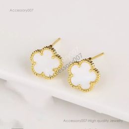 Boucle d'oreille de bijoux de créateur en gros clou de fleur usine boucles d'oreilles en or rose 18 carats en acier inoxydable incrusté de céramique noir blanc rouge vert rose bleu bijoux d'amour