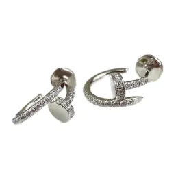 Boucles d'oreilles de bijoux de créateurs ongles petites boucles d'oreilles rondes rétro de luxe boucles d'oreilles plaquées or délicates pour femmes clous exquis oorbellen zh208 E4