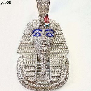Designer sieraden Egyptische farao Design Volledige sprankelende diamanthangers 14k gouden Moissanite hiphop hanger