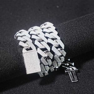 Designer Jewelry Fashion Fine Jewelry New Design Miami Glacé Diamant Synthétique Hiphop Cubain Lien Chaîne Collier