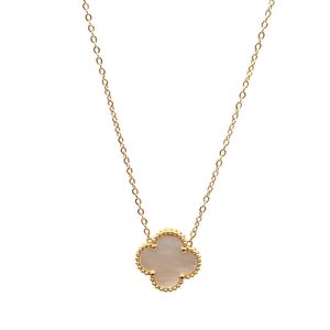 Bijoux de créateur pour femme Van Clover Collier Chaînes Plaqué or 14 carats Ornements de fiançailles pour la Saint-Valentin adaptés aux femmes et aux filles cadeaux Multiples co BBZ9