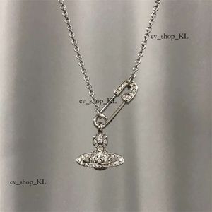 Designer sieraden Volledige diamant Saturn -keten Viviennes Westwood Designer Ketting Dames stralende top mode gestapelde ketenen sieraden vrouw Tiffanyjewelry 313