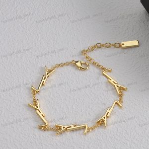 Designer sieraden gouden armband, mode klassieke alfabet damesarmband, Valentijnsdag, Kerstmis,