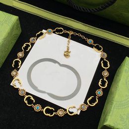Designer sieraden hoogwaardige letters ketting hangersontwerper armbanden voor vrouwen mode choker ketting choker ketting merk sieraden feestaccessoires