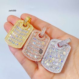 Designer sieraden Hip Hop Hot Selling Wholesale Moissanite Rose Gold Bails 10K 925 Sterling Silver Pendants voor sieraden maken