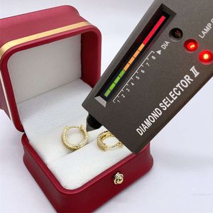 Designer sieraden hoepel oorbellen ontwerper voor dames VVS Moissanite oorbellen Pass diamant tester Sterling Sier vergulde platina wo -geschenk oorbel