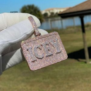 Designer sieradenletter Iced Out Name ketting touw rose goud zilveren hiphop aangepaste ketting voor vrouwelijke mannen gepersonaliseerde diamanten hanger