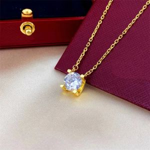 Bijoux de créateurs Love Diamond Pendant Colliers Femmes Rise des bijoux de collier de tennis Sier Gold pour la fête d'anniversaire