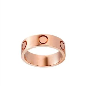Joyas de diseñador amor anillo de oro para hombres joyas de lujo de lujo acero inoxidable plateado rosa dorada amante de la fiesta de boda M272N