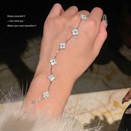 Designer-Schmuck Luxus-Armband Gliederkette VCF Kaleidoskop 18 Karat Gold Van Clover-Armband mit funkelnden Kristallen und Diamanten Perfektes Geschenk für Frauen Mädchen RXSA