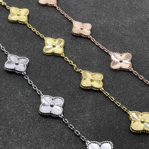Designer sieraden luxe armband linkketen Vanca caleidoscoop 18k gouden busje klaver armband met sprankelende kristallen en diamanten perfect cadeau voor vrouwen