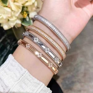 Bijoux de créateur Bracelet de luxe Vanca Kaleidoscope 18k Gold Van Clover Bracelet avec cristaux étincelants et diamants Cadeau parfait pour les filles MZ3i