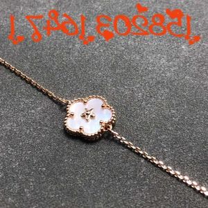 Designer sieraden Luxe armband Vanca Lucky Plum Blossom 18k Rose goud Rode Jade Merg Titanium Staal Van Clover Five Flower 18k 6iwl
