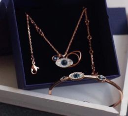 Bijoux de créateur bijoux de luxe Demon Eye Collier Boucles d'oreilles 925 Silver Natural Diamond incrusté de Box2476550