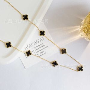 Designer sieraden luxe Vanca accessoires tien bloem hanger ketting Lucky vier blad gras 10 bloem ketting kraag ketting fritillaria ketting agaat uc9b