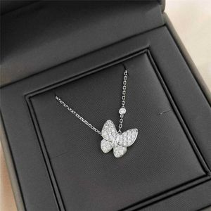 Bijoux de créateurs Accessoires Vanca Collier de papillon complet en diamant complet avec diamants de haute qualité Small Luxury Luxury 3D Butterfly Collar Chain