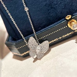 Designer sieraden luxe Vanca Accessories v Gold Butterfly Volledige diamanten ketting