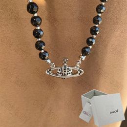 Designer-Schmuck-Halskette, schwarzer Kristall, einlagige Volldiamant-Halskette, Punk-Kragenkette mit dunklem Wind, für Männer und Frauen336R