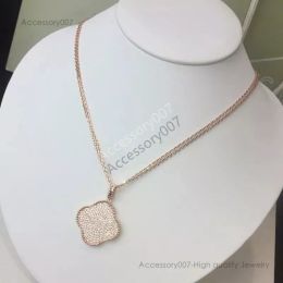 designer sieraden ketting klaver kettingen sieraden ontwerpers trui ketting 18K rosé goud verzilverd 25MM dia hanger ketting gouden sieraden vrouw feest cadeau