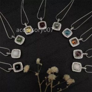 designer bijoux collier Designer De Luxe Colliers Dy 18k Plaqué Or 925 Sterling Argent Carré Plein Diamant Design De Mode Étiquette Collier Couple Bijoux