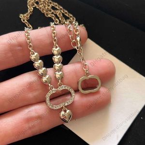 Designer sieraden ketting nieuwe hoge versie ketting voor dames sleutelbeen bot liefde Xiangjia lichte luxe live-uitzending goederen