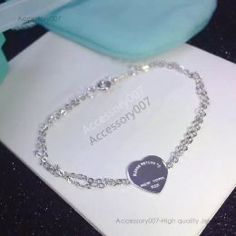 Collar de joyería de diseño Pulsera de diseño de acero de titanio Pulsera de mujer Brazalete de plata Pulsera en forma de corazón de oro rosa Pulsera Joyería de pareja con caja