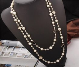 Collier de bijoux de créateur Femmes 039S Chaîne de pull longue chaîne de perles d'or 18karat Vous pouvez les acheter en combinaison4702898