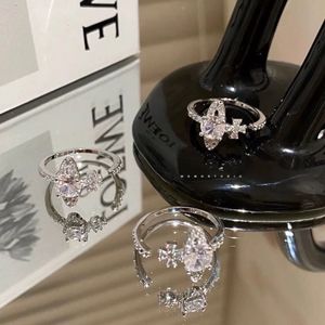 Designer Sieraden Open Ring Diamond Sparkling Queen's Ring Trouwringen van vrouw Man Liefde Ring Valentijnsdag Moederdag Cadeau