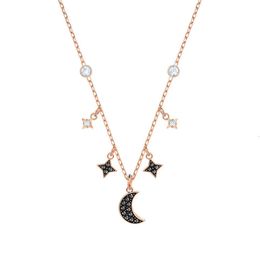 Colliers pendentifs de bijoux de créateurs Angelina Jolie même collier de lune étoile rose étoile