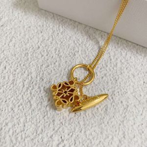 Designer sieraden hanger kettingen loewer geometrische holle ketting